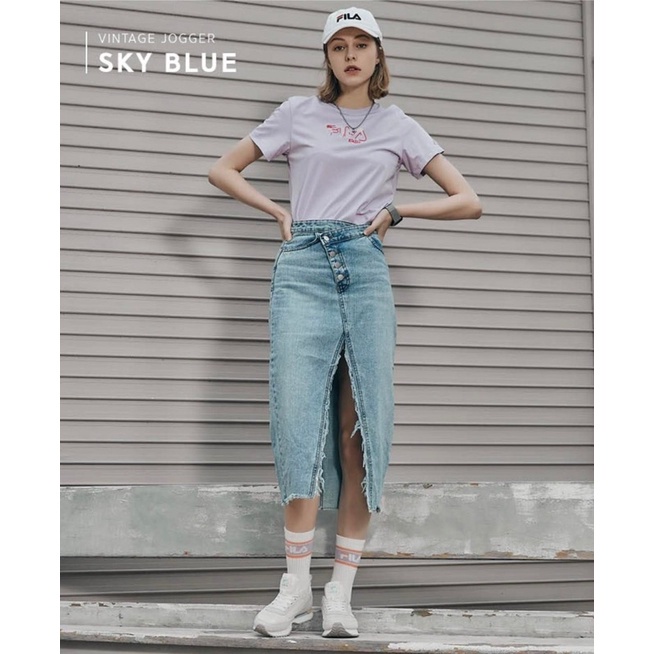 Giày nữ F.I.L.A VINTAGE JOGGER 5RM02288E-110 đế cao, dáng gọn và thời trang, hàng chính hãng