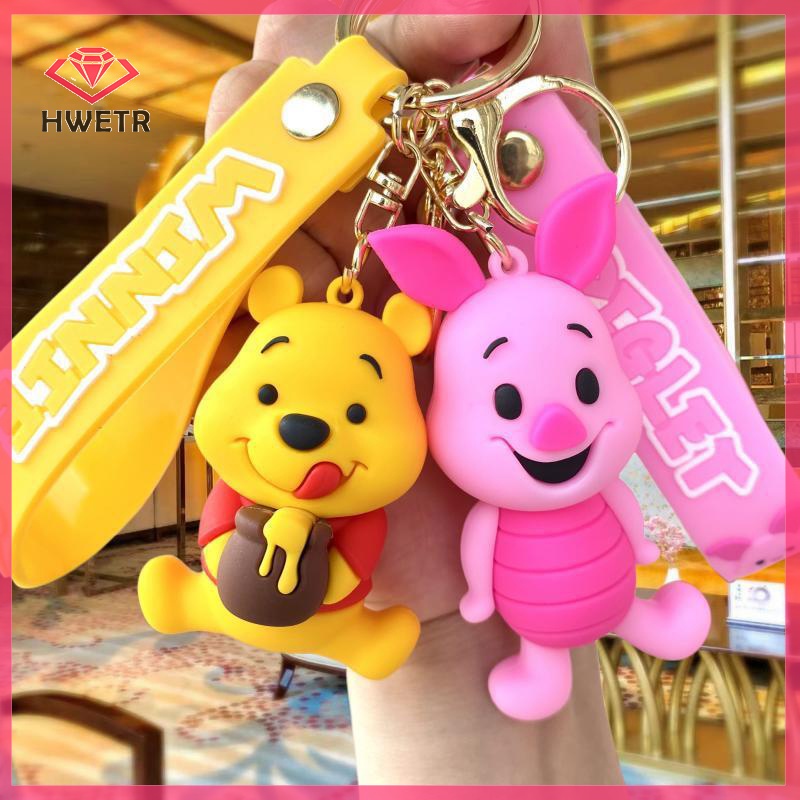 DISNEY Móc Khóa Hình Gấu Pooh / Hổ / Heo Con Dễ Thương Mới