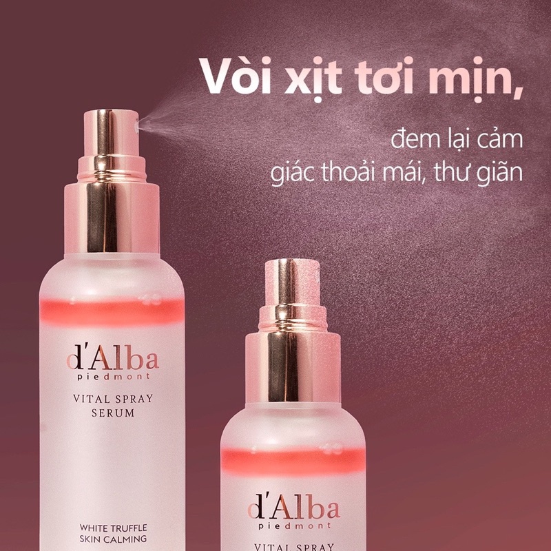 Xịt Khoáng D'Alba Vital Spray Serum White Truffle Skin Calming 100ml