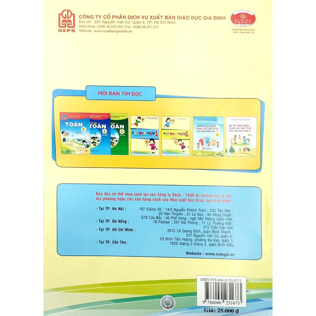 Sách Vui Học Toán 1 - Tập 1