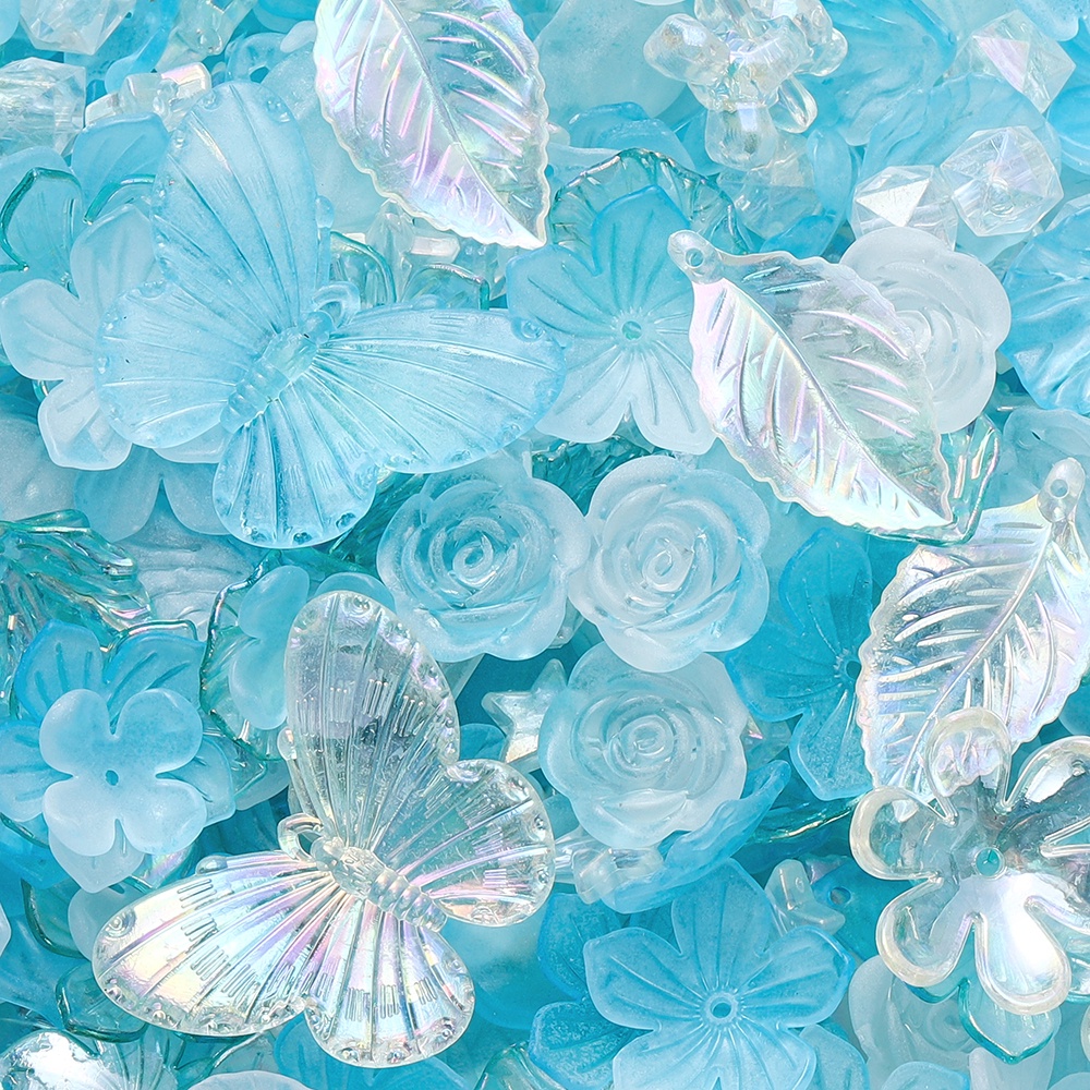 St.kunkka 20g Giá Đỡ Hạt Nhựa acrylic Hỗn Hợp Hình Hoa Bướm Làm Trang Sức diy