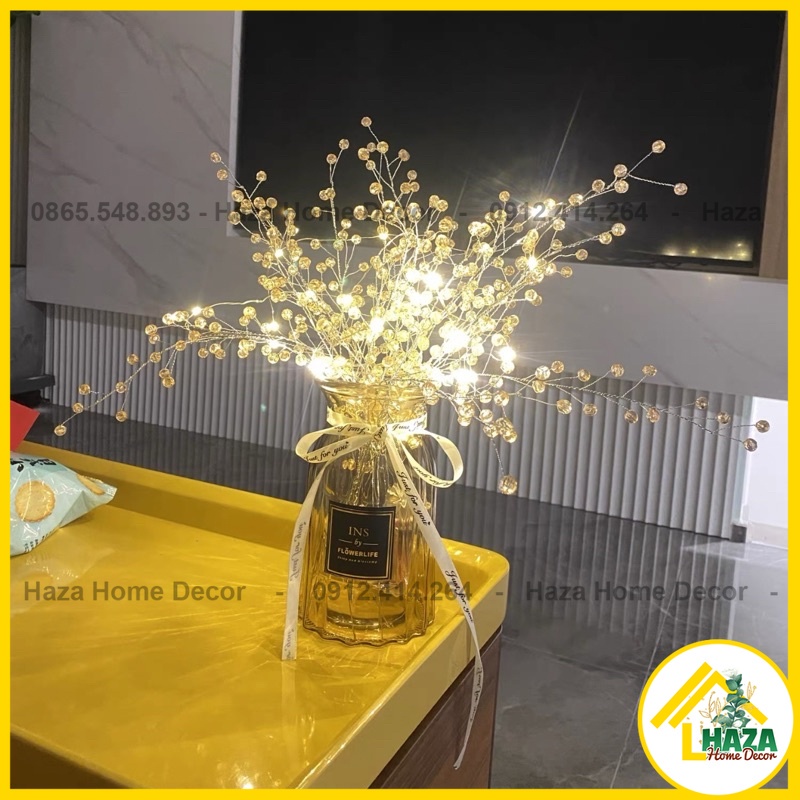 ẴN - Đèn hoa để bàn, Đèn ngủ Bó Hoa Bồ Công Anh Handmade tự làm Trang Trí nhà cửa, Quà Tặng Sinh Nhật