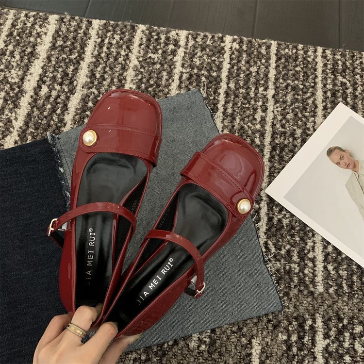 Giày Búp Bê Đế Thấp Mũi Tròn Phong Cách Hàn Quốc Cho Nữ