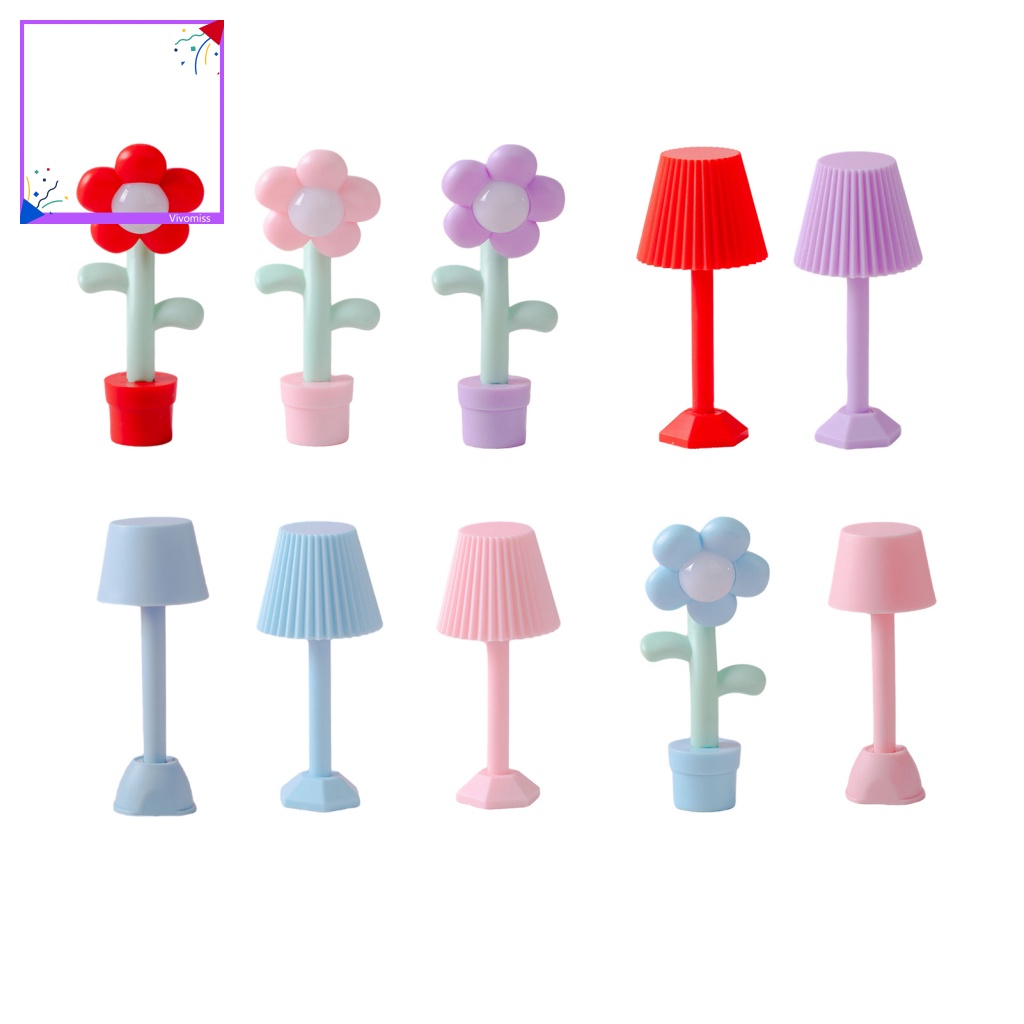 Đèn Ngủ Để Bàn mini Bằng Nhựa Hình Hoa Trang Trí Phòng Ngủ