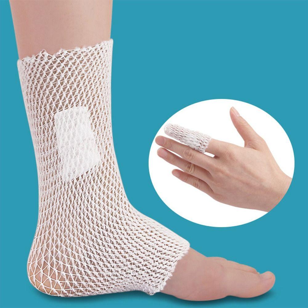 Btlimer Băng Quấn Thể Thao Vải Lưới Gạc Co Giãn Thoáng Khí Dài 2m Màu Trắng Dùng Để Cố Định Vết Thương