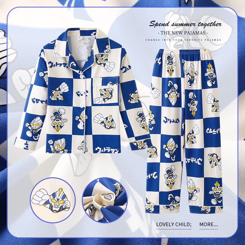 Bộ Đồ Ngủ Tay Dài Bằng Lụa Sữa Dành Cho Ba Mẹ Và Bé Kích Thước 100-170cm