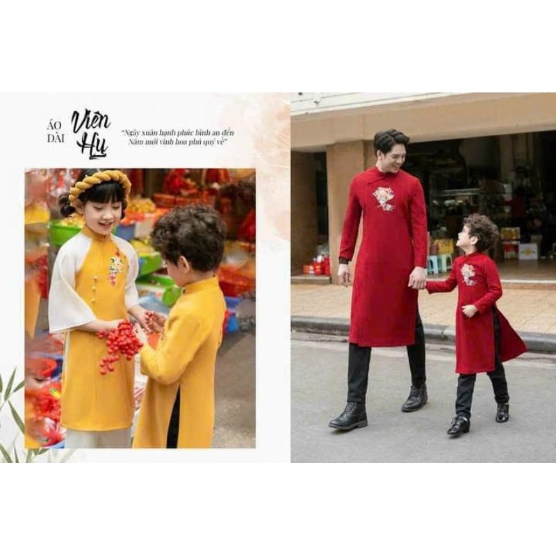 🥰 áo dài tết siêu phẩm sét áo dài cách tân mẹ bé gia đình cáo cấp đẹp sang chảnh. 💗áo dài thiết kế chất đẹp cao cấp..