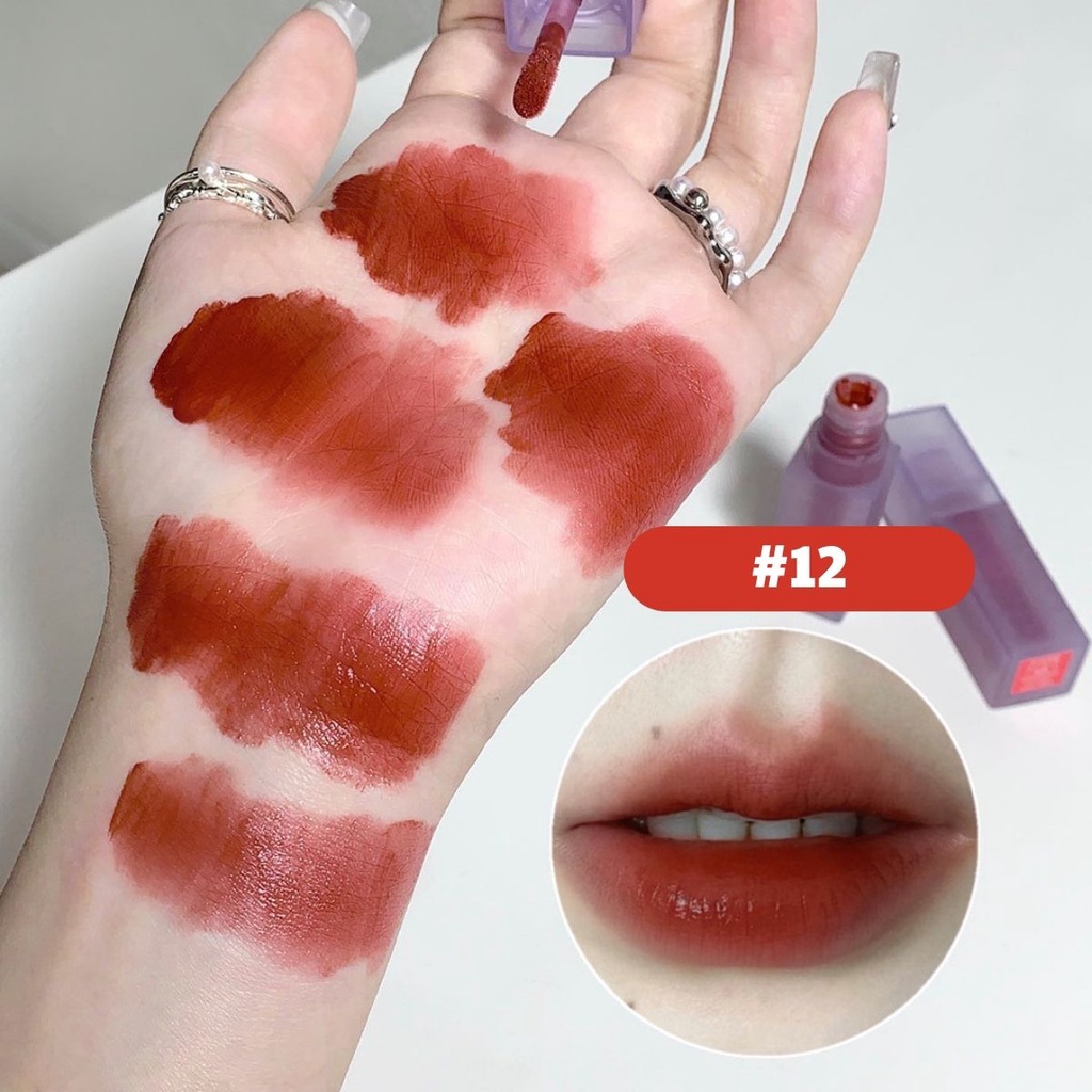 Son Kem Lì Gege Bear Velvet Tím Pastel Nhung Lì Mềm Mịn Môi Lên Màu Cực Chuẩn