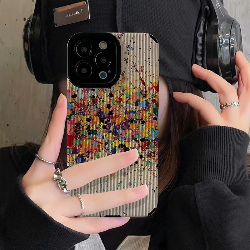 Ốp Điện Thoại Họa Tiết Tranh Sơn Dầu Sáng Tạo Cho iphone14promax 15promax 11 xr