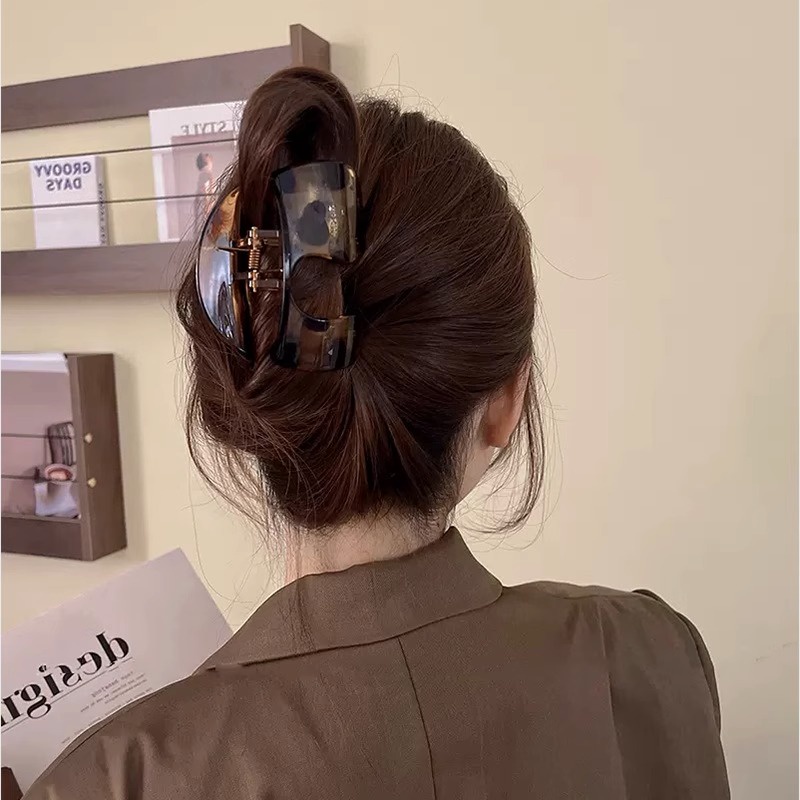 Kẹp Tóc Chữ u Bằng acrylic Phong Cách vintage Cho Nữ