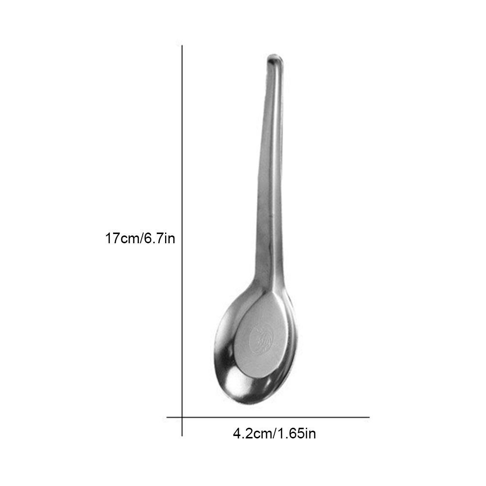 Thìa Thép Không Gỉ Màu Sắc Bạc l7z1