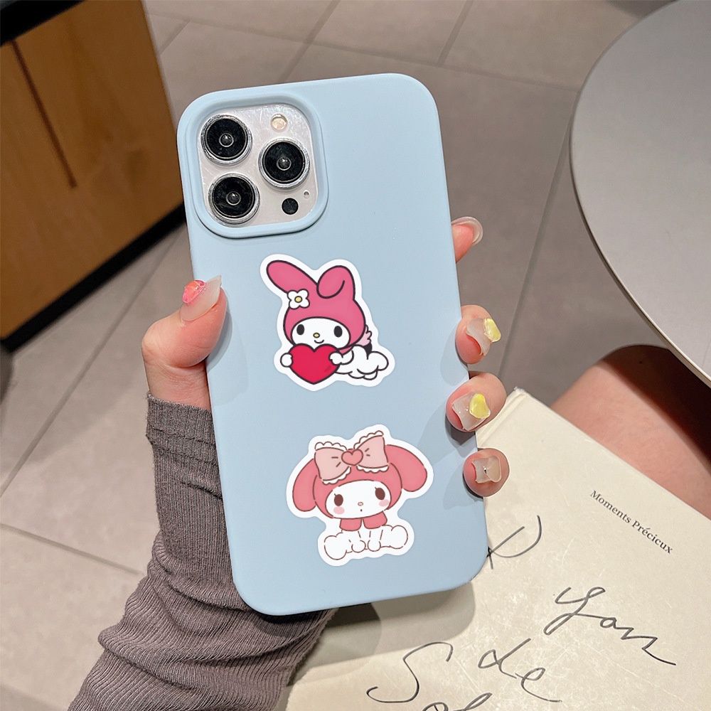 Bộ 60 Miếng Dán Trang Trí Mũ Bảo Hiểm / Bút Chì Họa Tiết Hoạt Hình sanrio melody Dễ Thương