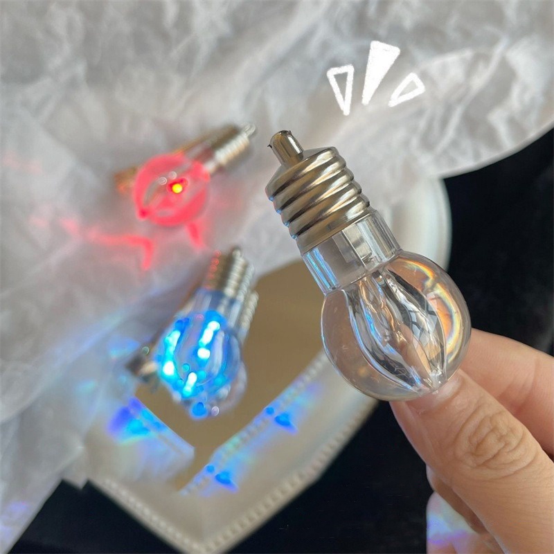 Kẹp Tóc Mái / Kẹp Tóc Trang Trí Bóng Đèn Sáng Tạo Vui Nhộn Llky