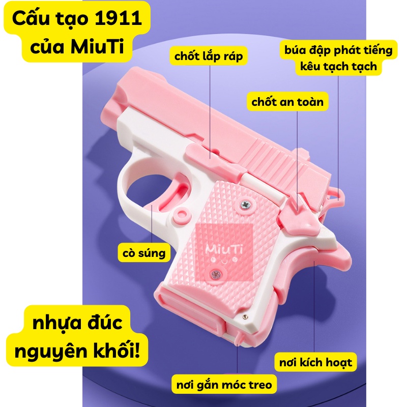 1911 MINI in 3D  - Đồ Chơi súng Nhựa ABS An Toàn, Giải Trí, CHÍNH HÃNG|