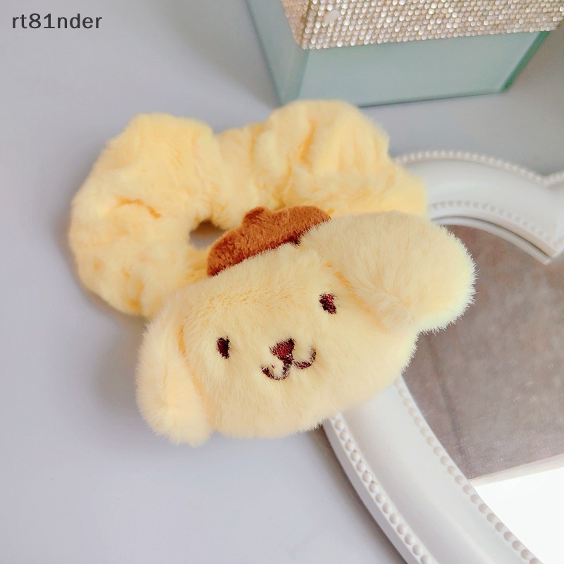 Rt Dây Cột Tóc Phủ Lông Hình kuromi cinnamoroll Dễ Thương Cho Nữ