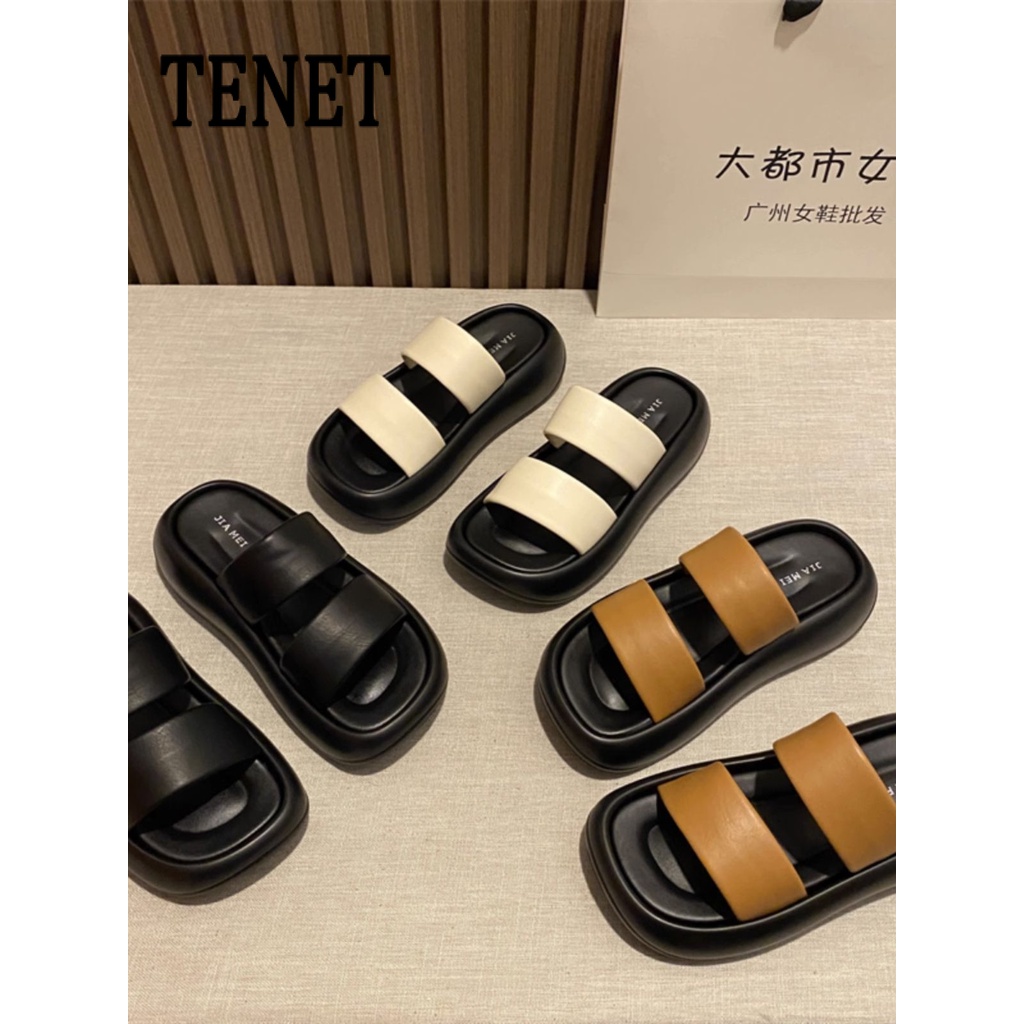 TENET  Dép nữ Hở Ngón Đế Dày Thoải mái Kiểu dáng độc đáo Siêu nhẹ Lót êm ái FDL2393GUI 41Z231008