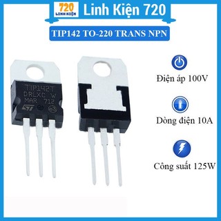 Linh kiện điện tử transistor tip142 to-220 100v 10a npn
