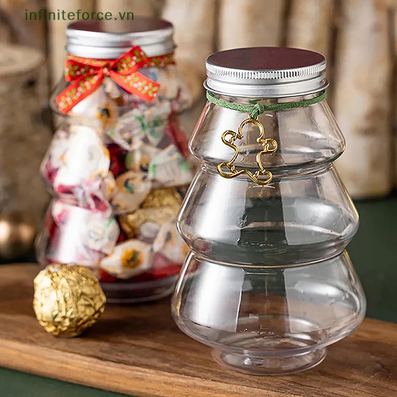 Lọ Đựng Bánh Kẹo 500ml diy Hình Cây Thông Giáng Sinh