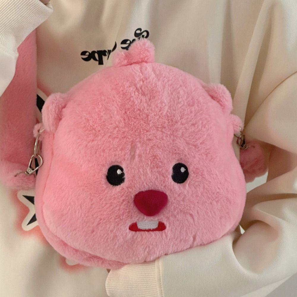 Túi đeo vai kiểu thú nhồi bông hoạt hình sức chứa lớn thời trang cho nữ