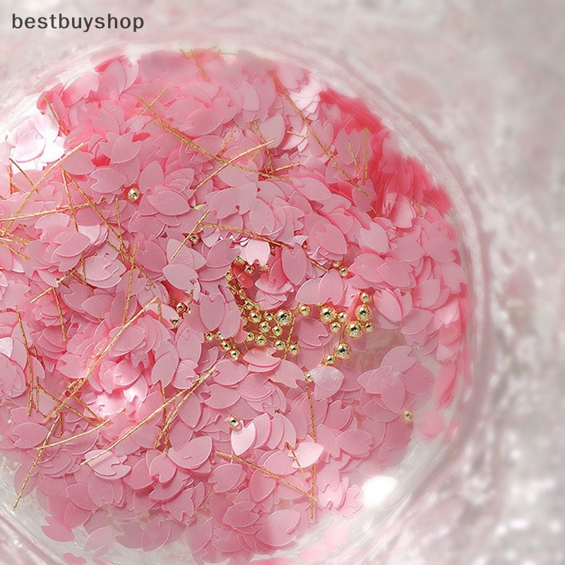 1 Lọ Kim Tuyến Hình Hoa Anh Đào Nhiều Màu Trang Trí Móng Tay Mới