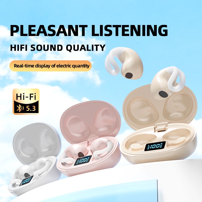 Tai Nghe Nhét Tai bluetooth Không Dây tzuzl g85 tws Có Kẹp Gắn Tai Kèm mic Phong Cách Thể Thao Ốp