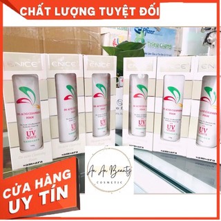 ✅ sữa rửa mặt trắng da, giảm nám, giảm mụn enice samsara uv white 100gr