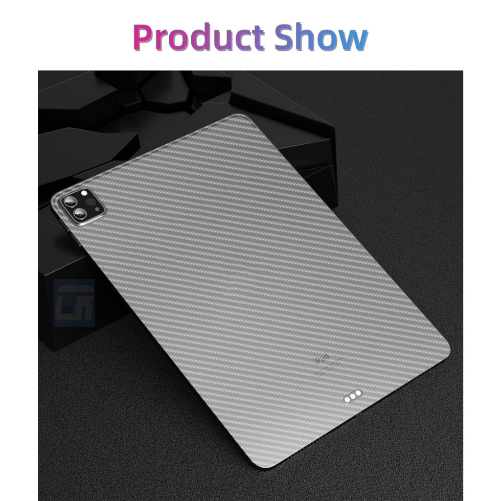 Set 2 Miếng Dán Sợi carbon 3d Bảo Vệ Mặt Sau Cho apple ipad 7th 8th 9th gen 10.2 inch 2019 2020 2021
