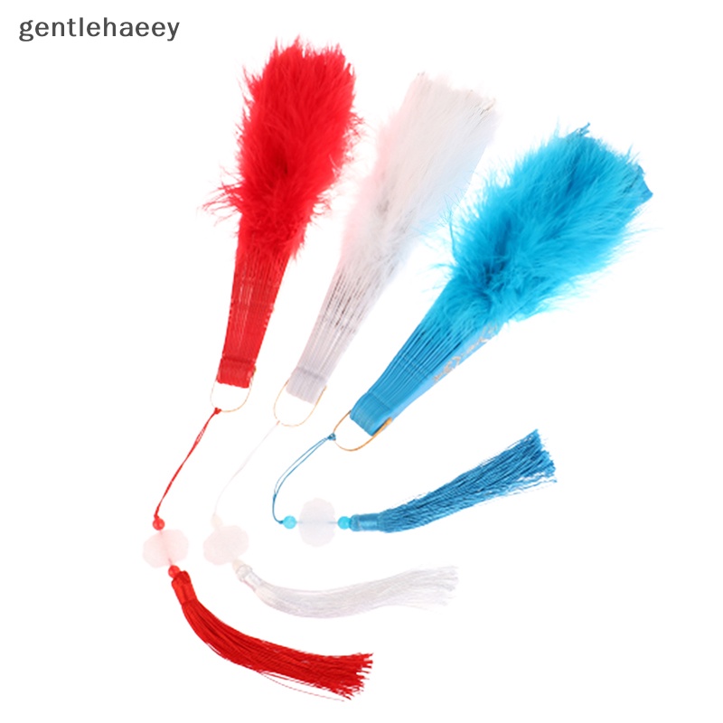 1 Chiếc Quạt Lông Vũ Hai Mặt Đầy Màu Sắc Trang Trí Tiệc Cưới