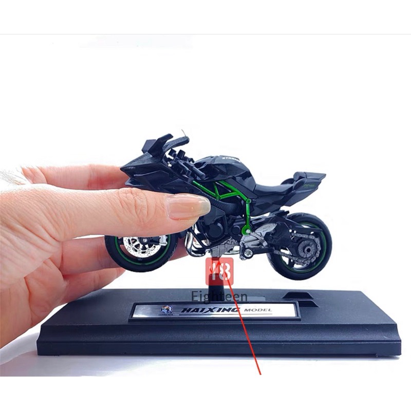Mô Hình Xe Mô Tô Kawasaki H2R hợp kim tỉ lệ 1:18 tặng ô tô