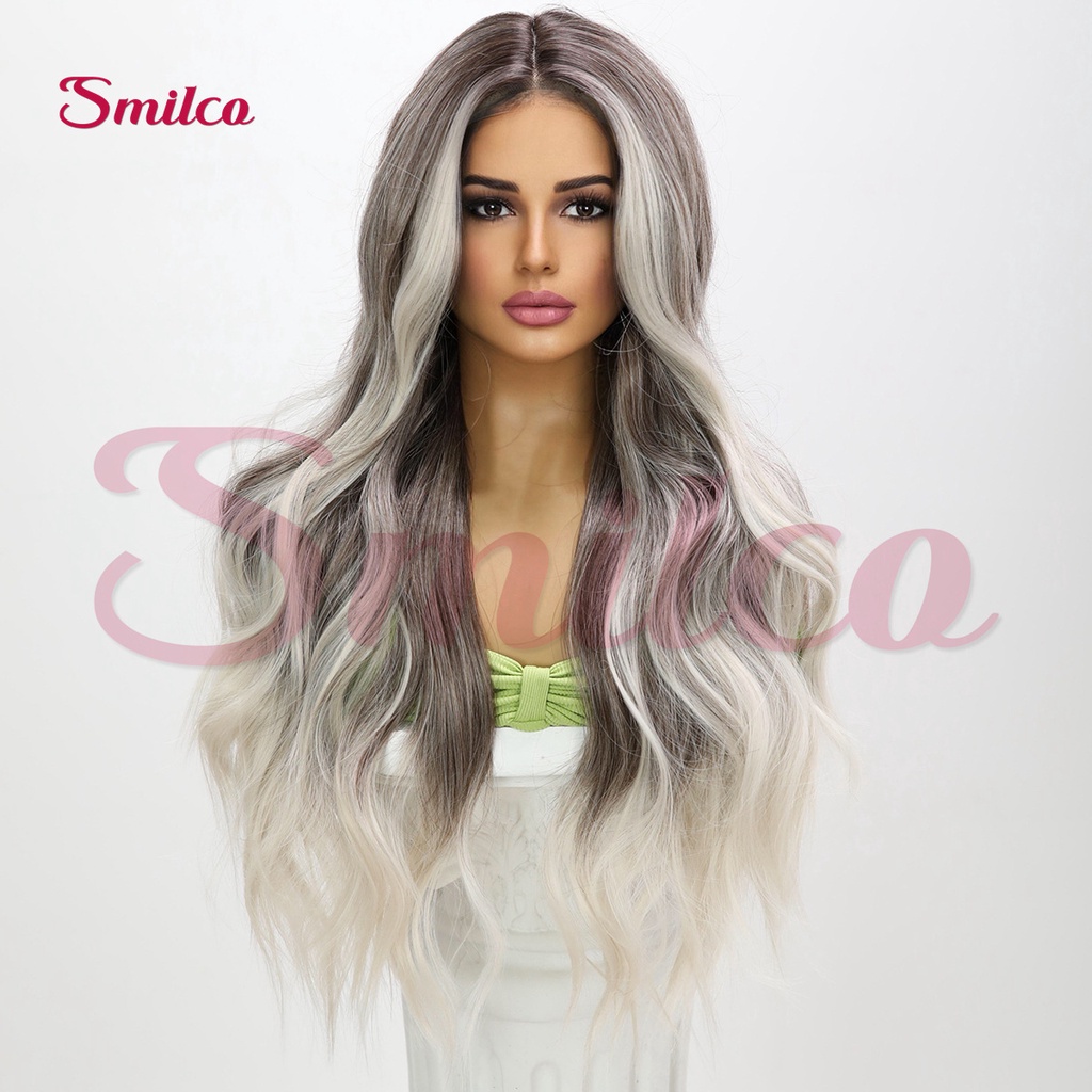 Tóc Giả Thời Trang Âu Mỹ Màu gradient Bắt Sáng Cho Nữ