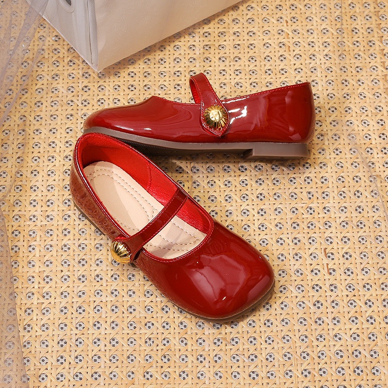 Giày Lười Da Đế Mềm Phong Cách Hàn Quốc Cho Bé Gái