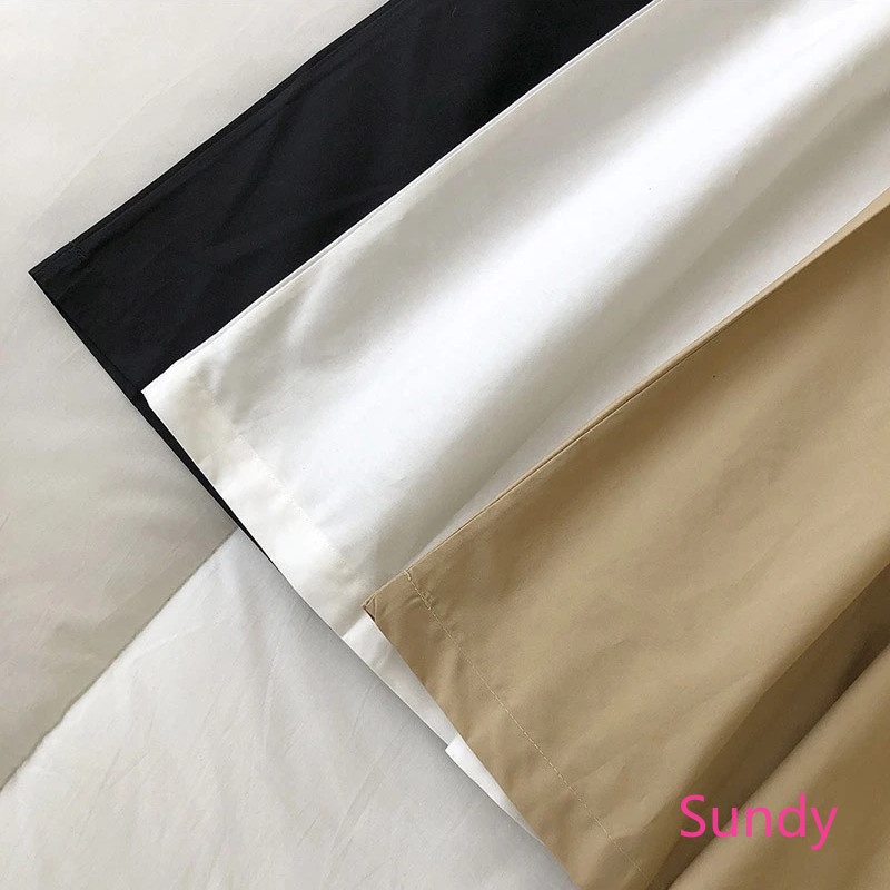 Plus Chân Váy cotton Trơn Màu size Lớn Theo Phong Cách Mùa Thu Dành Cho Nữ