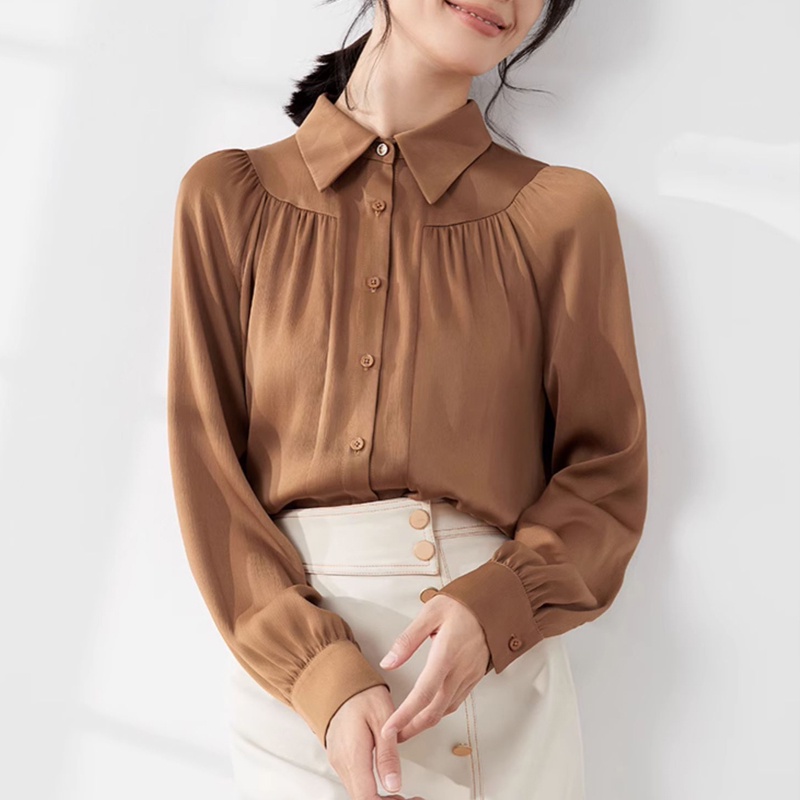 Áo Sơ Mi Dài Tay Kiểu Dáng Đơn Giản Thời Trang Dành Cho Nữ