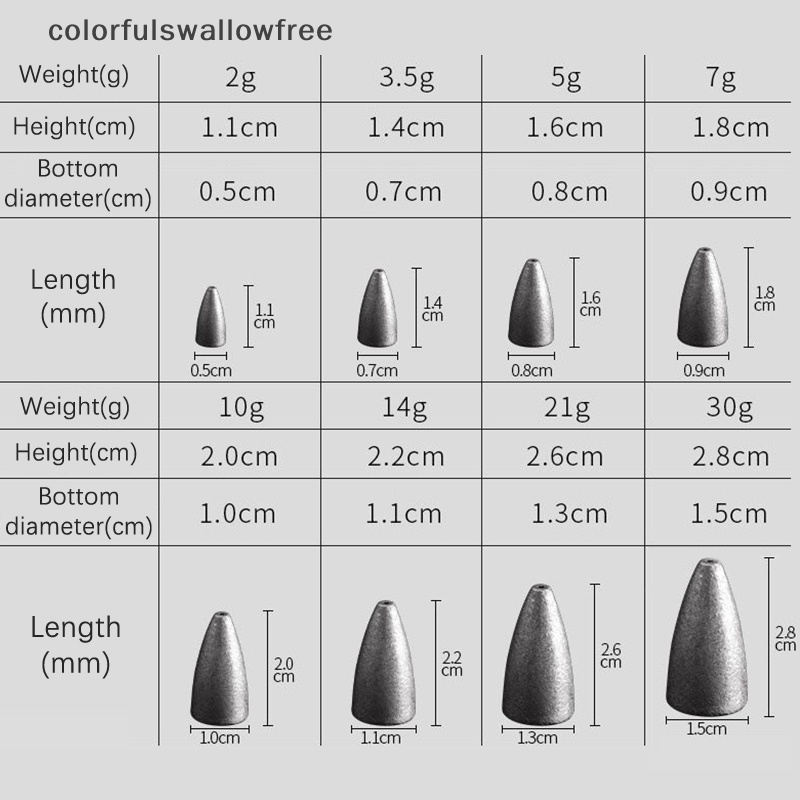 Phụ Kiện Chì Câu Cá Nhiều Màu Sắc Bằng Chì texas Nhóm Câu abc