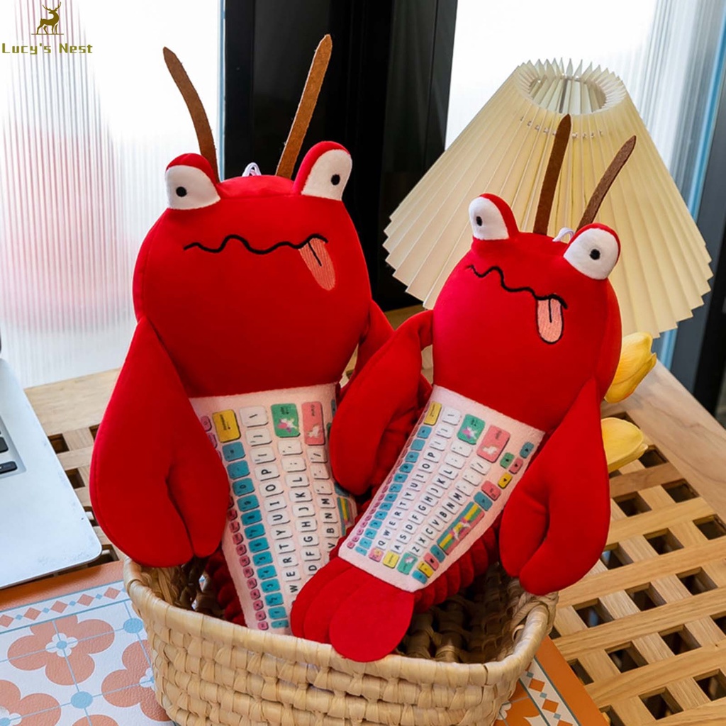 Kawaii Đồ Chơi Nhồi Bông Hình Tôm Sáng Tạo Dễ Thương