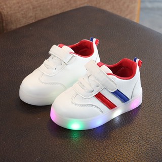  Thời Trang Giày Thể Thao Đế Mềm Chống Trượt Có Đèn led Cho Bé 2-6 Tuổi 