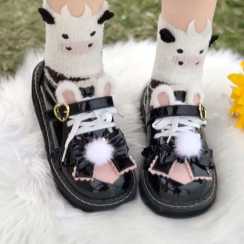 💖 💖Giày Da Mũi Tròn Phong Cách lolita Hàn Quốc Cho Nữ