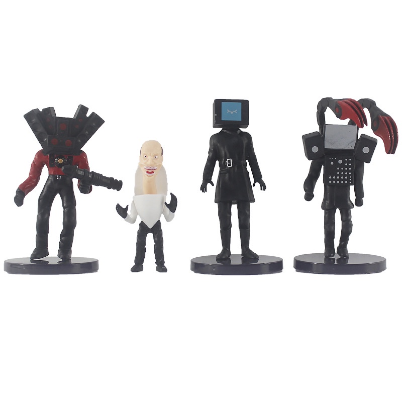 Set 13 Mô Hình Nhân Vật Hoạt Hình toilet skibidi Tên Lửa Tiancher