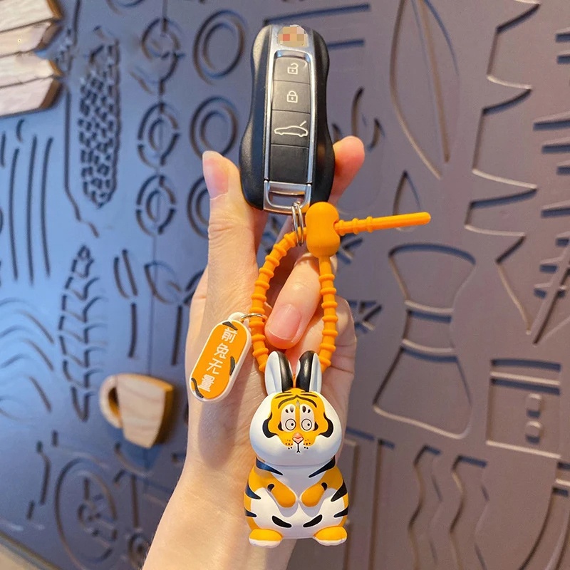 Hoạt Hình Móc Khóa Hình Hổ "I 'M not a fat tiger" Đáng Yêu
