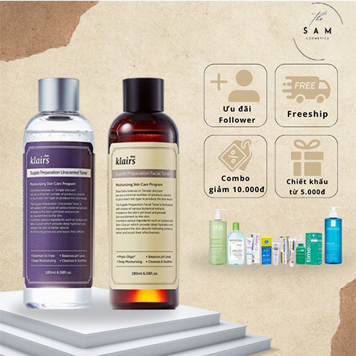 Toner Klairs không mùi Klairs Supple Preparation180ml