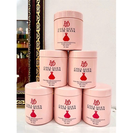 kem ủ xả tóc HD Collagen 1000ml(ủ váy) dầu hấp tóc phục hồi hư tổn