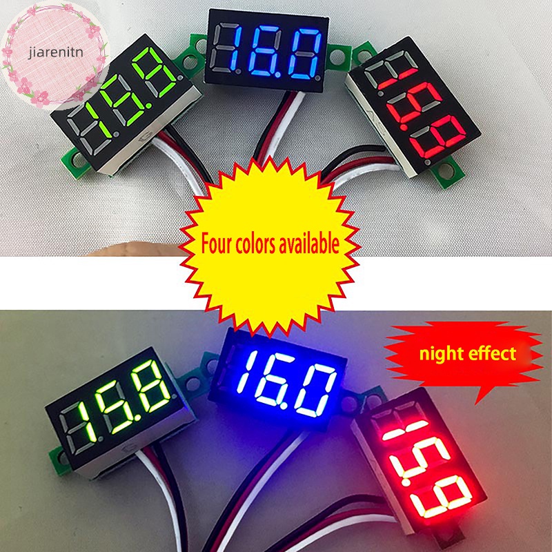 Vôn Kế Kỹ Thuật Số dc5-30v Màn Hình led 0.28 inch Cho Xe Hơi vn