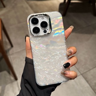 Ốp Lưng Cho iPhone 15 11 12 13 14 Pro Max X XS XR Max 14 Plus Sang Trọng Dream Shell Conch Lấp Lánh Đá Cẩm Thạch Vỏ Điện Thoại Silicon Mềm Chống Sốc Ốp Lưng