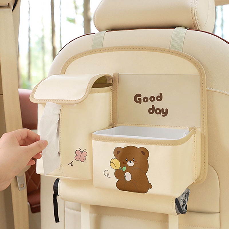 Túi Đựng Đồ Đa Năng Gắn Sau Ghế Xe Hơi in Hoạt Hình Dễ Thương