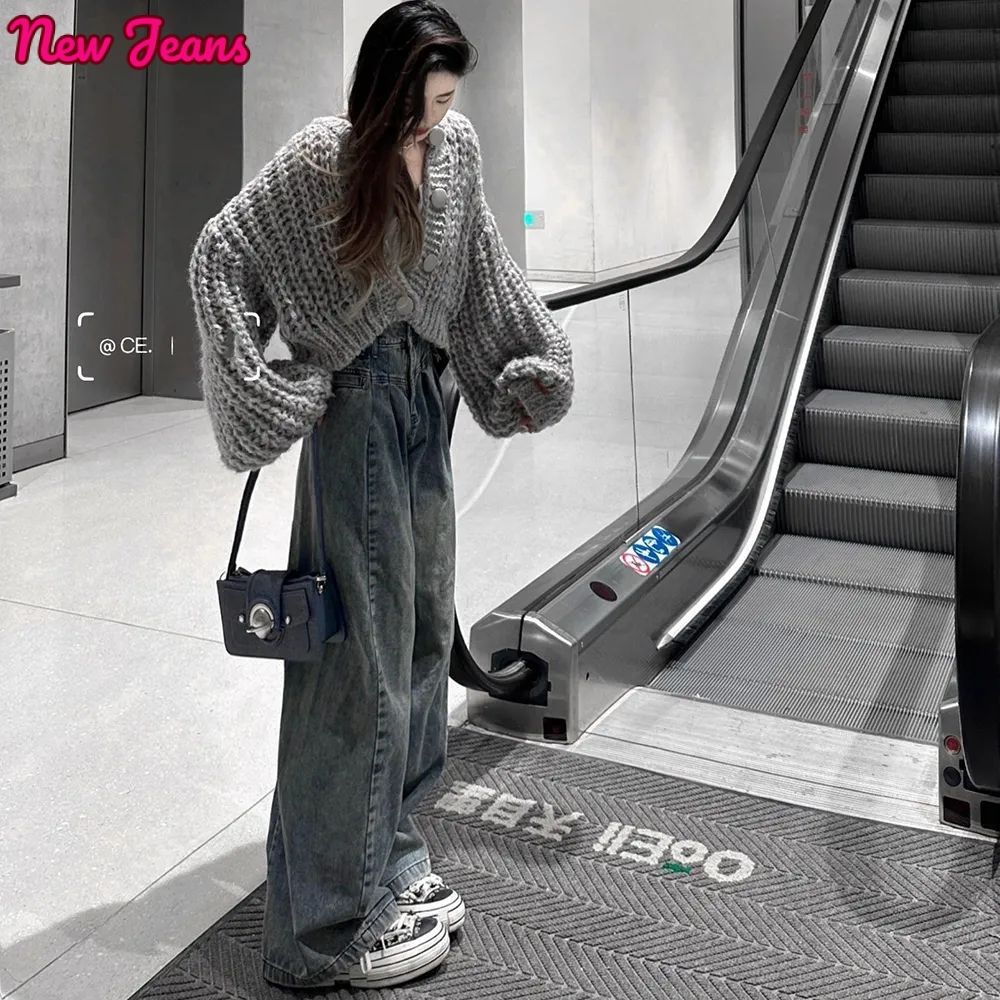 Prowow quần ống rộng quần nữ jean Cute Phong cách Fashion INS WNK23A0PKL 42Z231020