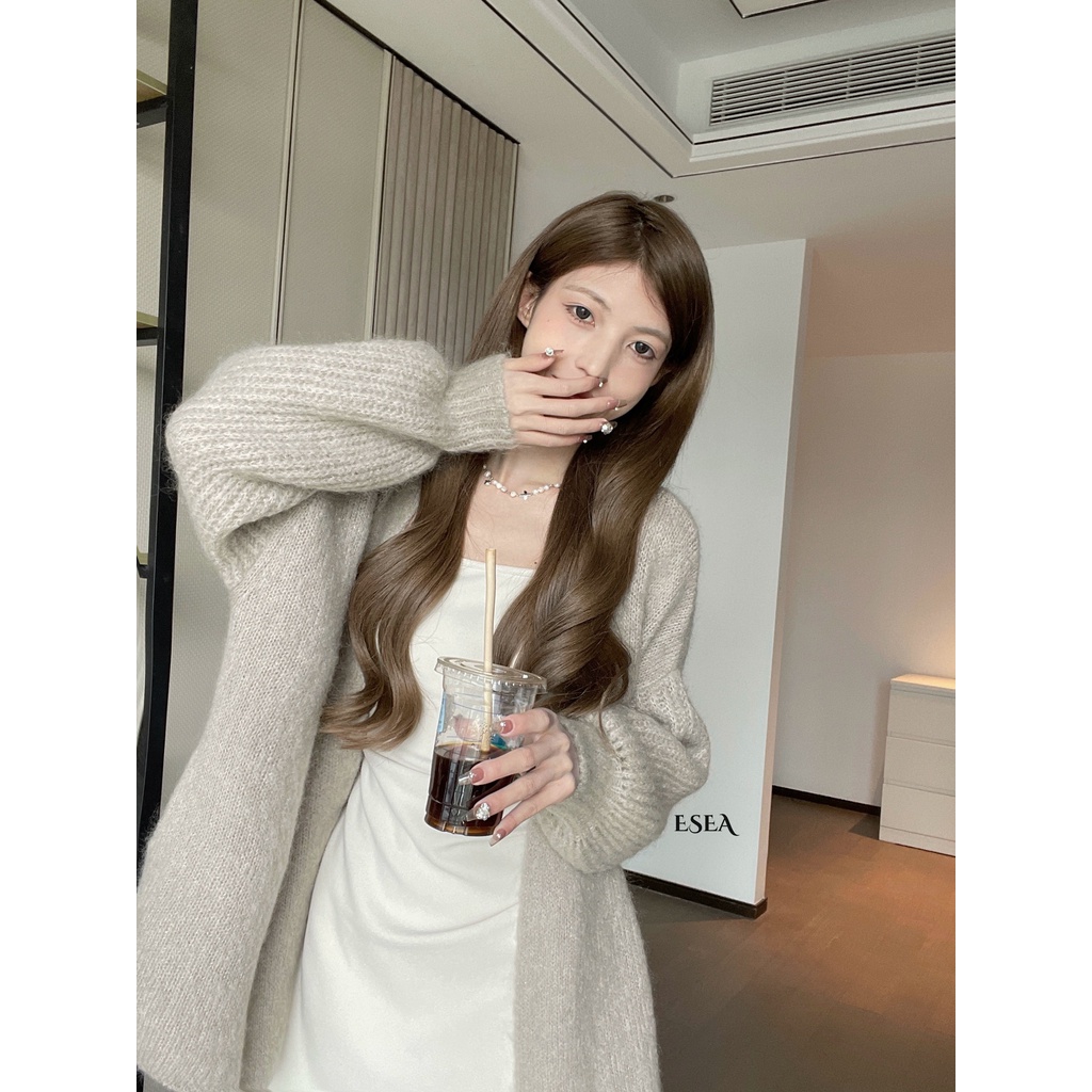 Áo Khoác cardigan Dệt Kim Dáng Rộng Thời Trang Mùa Thu Hàng Mới
