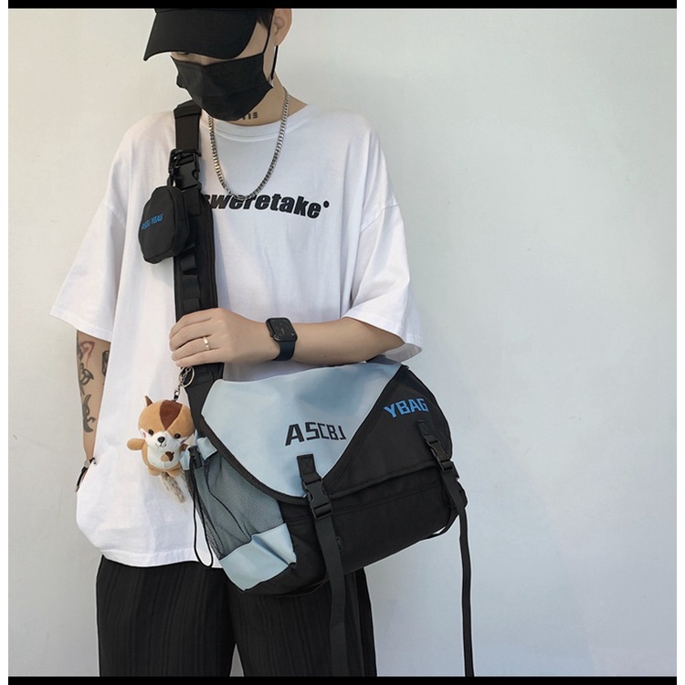 Guangluo Túi Đeo Chéo Một Bên Vai Sức Chứa Lớn Thời Trang Nhật Bản Cho Nam