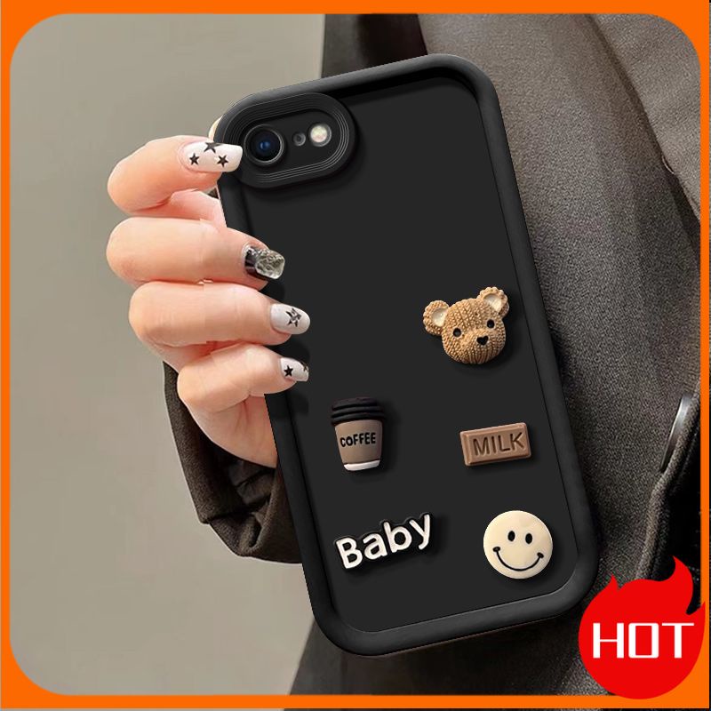 Ốp Điện Thoại Hình Gấu 3d diy Cho iphone 6 plus 6s plus 7 plus 8 plus case 6 6s 7 8