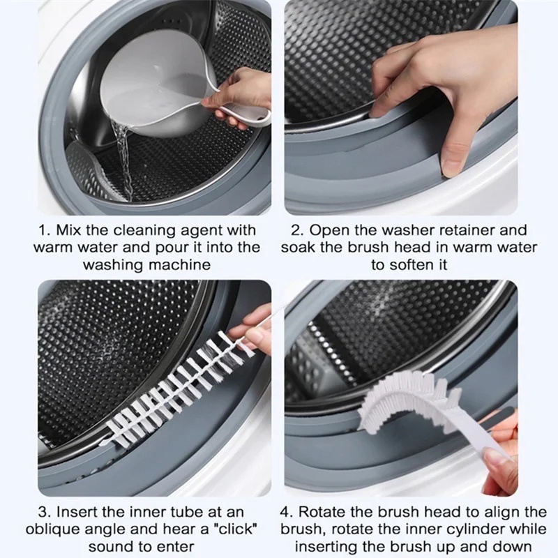 Bàn Chải nylon Cuộn / Bàn Chải Làm Sạch Máy Giặt / Máy Sấy Khô Cầm Tay Dài Bền Bỉ