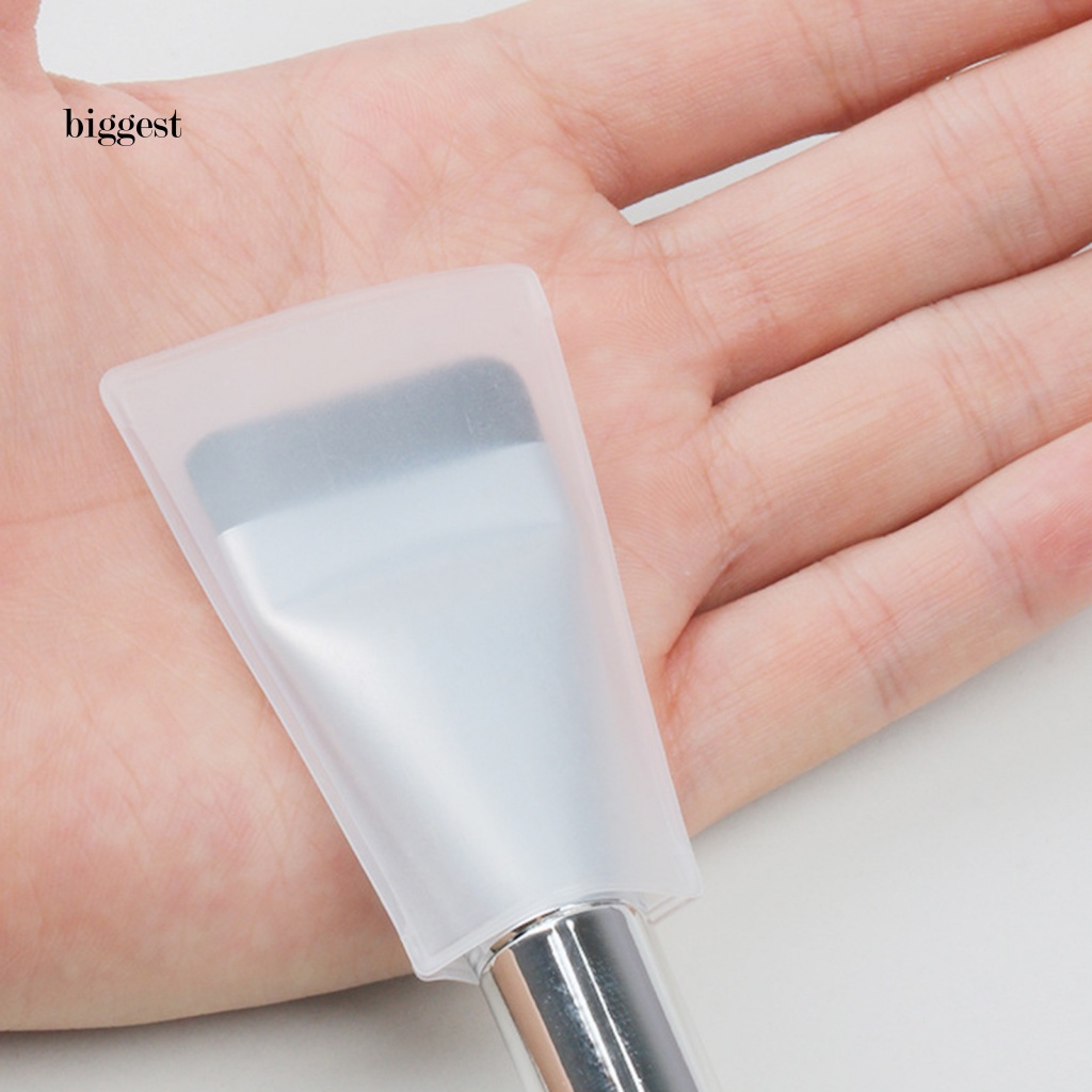 Bgt Cọ Trang Điểm Mạ Điện Tay Cầm Bằng silicone Với Vỏ Màu Bạc Cho Kem Nền Không Có Nắp Đậy